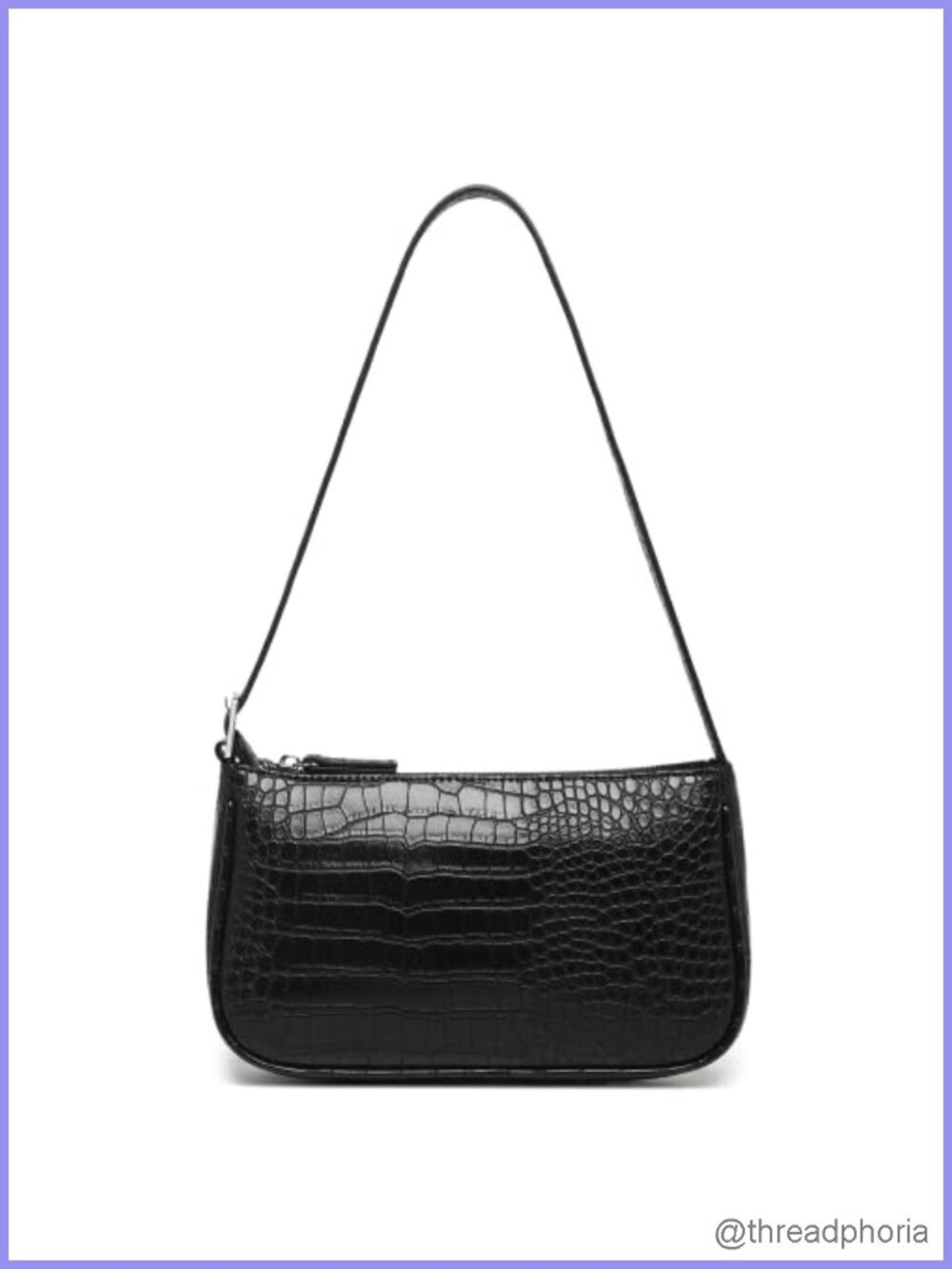 Women's Adjustable Shoulder Bag Crocodile Pattern PU Leather Clutch Purse